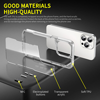 Luxe TPU Transparent Antichoc PC Armure Téléphone étui pour iphone 16 15 14 13 12 11 Pro Max 7 8 Plus XR XS Clair Protection Couverture