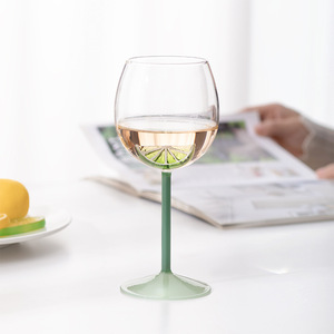 Copa de vino alta creativa de vidrio de borosilicato, copas de vino tinto, varilla fina naranja tridimensional para vino tinto y cóctel - Product Image 5