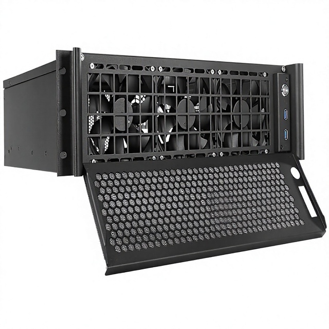 3U 19-Inch Industrial PC Case Magnetic Door Dust Filter Rackmount Server Chassis 360 Liquid CPU AIO Support ATX PSU Compatible