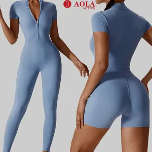AOLA Gym Fitness Workout Jumpsuit Yoga Romper Pour Femmes Sportswear One Piece Jumpsuit Onesie