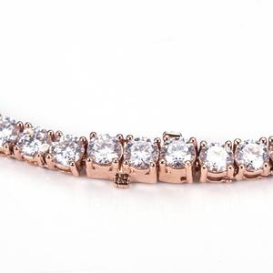 Collar de Oro Rosa de 14K con Moissanita Personalizado Messi Jewelry MSN-614 - Product Image 2