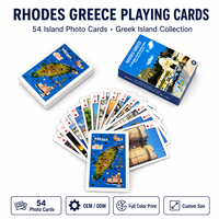 Cartes à Jouer Personnalisées Keji RH-GR Rhodes Grèce Écologiques Durables pour la Famille OEM/ODM 54 Cartes Designs Personnalisés Boîte en Papier