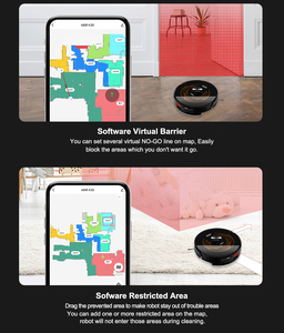 Robot aspirateur K30 à navigation laser avec fonction de lavage humide et sec, alimenté par batterie, contrôlé par application, vente en gros OEM - Product Image 2