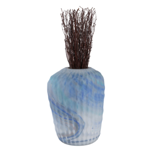 Vaso in vetro decorativo moderno intagliato, elegante vaso per fiori per soggiorno, camera da letto, ufficio, tavolo - Product Image 2