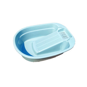 Bac à linge en plastique avec évier intégré, grand bac rectangulaire profond pour usage domestique - Product Image 4