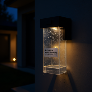 Lampada da Parete a LED in Cristallo Impermeabile per Esterni Culhaboo 110-240V Rettangolare con Sensore di Luce - Product Image 2