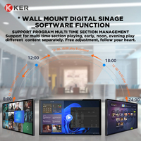 Pantalla Digital de Señalización de 55 Pulgadas para Montaje en Pared Interior, para Publicidad Comercial y Minorista
