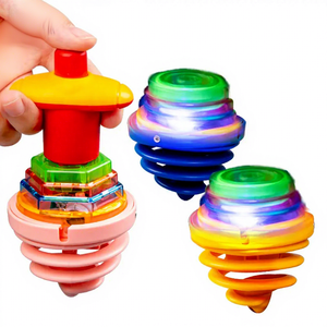 LED Gyro Peg <strong>Tops</strong> Flashing Spinning Toys with LED Lights Glow in the Dark Plastic <strong>Spin</strong> Toys for Kids - Product Image 1