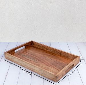 Plateau en bois de haute qualité avec poignées évidées dans la cuisine - Product Image 6