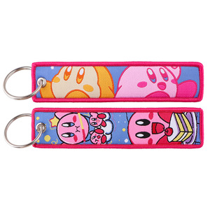 Llavero de tela y aleación con diseño personalizado de Kirby y <span class=keywords><strong>Mario</strong></span> Jet Tag, bordado genial de anime japonés, 10g, para regalos promocionales y como colgante para bolso - Product Image 2