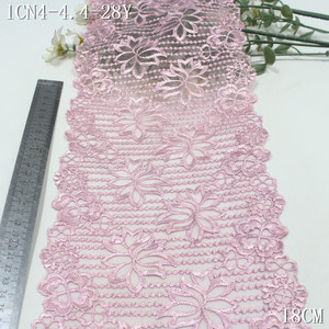 Cổ 18Cm Thân Thiện Với Môi Mềm Mại Màu Hồng Ánh Sáng Màu Tím Net Ưa Thích Hoa Thêu Ren Trim Cho Phụ Nữ Áo Ngực Ăn Mặc Làm - Product Image 5