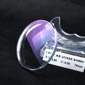 Venta caliente 1,67 Blue Cut HMC Single Vision Anti Bule Ray Uv420 Blue Cut Lens Optic - Product Image 4