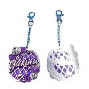 <b>Anime</b> <b>Keychain</b> Zinc Alloy Shield Shape With Floral Enamel Design Bright Nickel Color Customizable For Gifts - Product Image 5