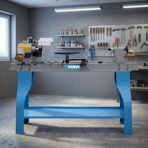 Torno para Madera FERVI TORNIO Modelo 0758, Motor de 230V 50Hz 0.75kW, Diámetro Máximo de Torneado de 370mm, 500-2000rpm - Product Image 2
