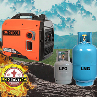 Générateur Inverter Portable 5kW/5000W Silencieux à Démarrage Automatique Bi-carburant Essence Série Légère avec 60dB de Silenciosité Étanche