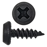 Vis autotaraudeuses à tête Panraming noires phosphatées 7*7/16\" de haute qualité, vente directe d'usine