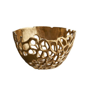 Cuenco Dorado Decorativo de Lujo para el Hogar, Pieza Decorativa para Mesa de Comedor y Estante - Product Image 6