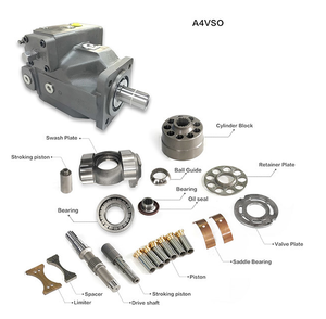 Moteur hydraulique A4VSO A4VSO125 A4VSO125DFR1/30R-PZB13K99 A4VSO125DR/30R-FPB13N00 pour engins lourds 5 300 bars 3 étages - Product Image 2