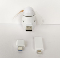 Ventilador LED Personalizado con Mensaje de Texto, Ventilador Publicitario Programable con Luz LED USB y Adaptadores para iPhone y Teléfonos Tipo C