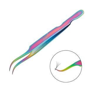 Pinzas de acero inoxidable Pinzas de pestañas de punta de fibra de alta densidad Pinzas de volumen para extensión de pestañas - Product Image 3