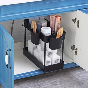 Oem & Odm储物架和机架将抽屉香料架放在水槽组织器下，带滑动橱柜篮