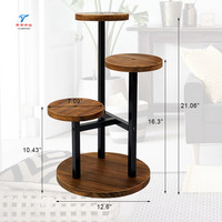 Présentoir de pots de plantes en bois à 3 niveaux, support de fleurs pour balcon intérieur