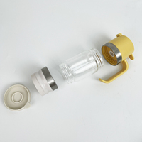 Distributeur de miel 300 ml en verre transparent avec poignée, anti-goutte, pour cafés, restaurants et usage domestique