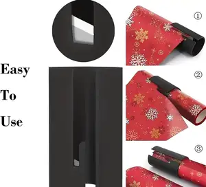 2024 yeni hediye Wrap kesici aracı ve tutucu sürgülü dilimleme ofis hediyeleri Chrisma hediye Wrap kağıt kesici