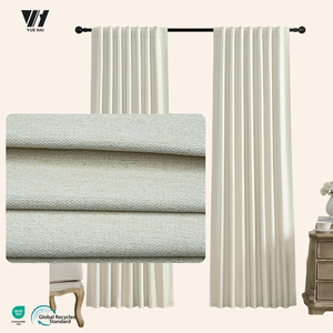 Cortinas Opacas Modernas OEM/ODM <span class=keywords><strong>de</strong></span> 2 Paneles, 100% Poliéster Tejido, para Dormitorio y Sala <span class=keywords><strong>de</strong></span> Estar, con Cenefas, 100% Bloqueo <span class=keywords><strong>de</strong></span> Luz - Product Image 1