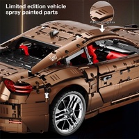 Reobrix 11009 Coche de Carreras, Kit de Construcción de Plástico, 5480 Piezas, Modelo MOC de Coche Deportivo, Bloques de Construcción Educativos para Niños