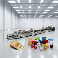 Machine automatique de fabrication de sachets en aluminium laminé plastique à scellage 4 côtés pour l'emballage de café et d'aliments, à vendre