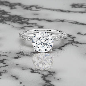 <span class=keywords><strong>Solitario</strong></span> 0.5-Anello in oro bianco 18k con diamante da laboratorio in CVD - Product Image 1