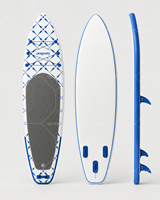 Planche de paddle gonflable personnalisée SUP avec tapis antidérapant en EVA, 3 ailerons, logo OEM pour adultes, sports nautiques