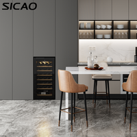 SICAO 5-20C ° Micro-ondes Mini Porte Rouge Humidité & Température Contrôlée Cave Refroidisseur De Vin Armoire Réfrigérateur Cave Réfrigérateur
