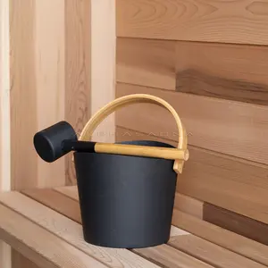 4L Solid Sauna Bucket Shower Spoon Finnish Outdoor Sauna Accessories Manufacturer