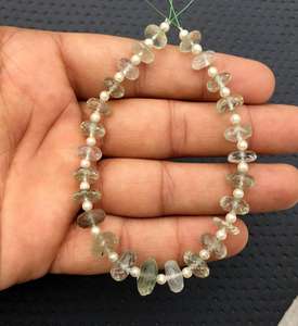 Calidad de grado AAA, juego de 25 piezas de gran tamaño, piedra preciosa de amatista verde Natural, cuentas facetadas con forma de neumático Rondelle, mayorista superior - Product Image 2