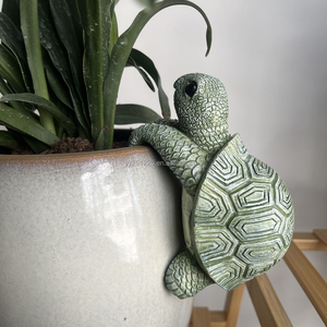 Support de pot en résine en forme de <span class=keywords><strong>tortue</strong></span> de mer verte - Ornement multifonctionnel moderne fait à la main, facile à installer, résistant à l'eau et aux intempéries pour le jardin - Product Image 5