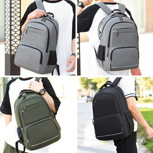 Sac à dos multifonctionnel personnalisé avec logo, pour <span class=keywords><strong>ordinateur</strong></span> portable, avec bande réfléchissante, pour l'extérieur, en tissu souple, pour hommes et femmes - Product Image 4
