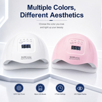 Lampe à ongles UV LED professionnelle 120W SUN X5 Plus - Séchoir à ongles haute puissance pour vernis gel - Capteur intelligent, affichage numérique, salon