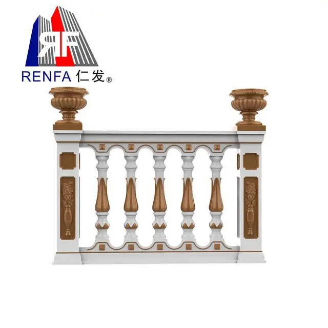 2022 Hot sales prefabricated pattern balustrade column template column mold cement lotus pattern concrete guardrail mold