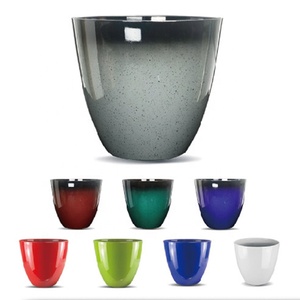 Pot de fleurs rond pour le jardin, poêle à œufs à effet glacé, 13 ", Patio, plante - Product Image 2