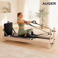 Machine de Pilates Reformer Commerciale en Bois d'Érable avec Plateforme de Saut et Boîte d'Assise pour Studio Professionnel et Salle de Sport