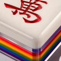 Jeu de Mahjong américain de 166 pièces, tuiles en acrylique arc-en-ciel à deux couches, jeu portable et durable pour la maison, les fêtes et les clubs