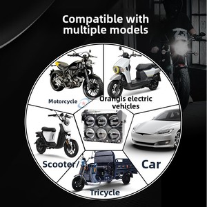 Phare modifié pour <span class=keywords><strong>moto</strong></span> transfrontalière, projecteur à 6 LED double rangée, lentille de phare avant pour véhicule électrique, bicolore jaune-blanc L - Product Image 4
