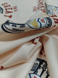 Tejido impreso ligero 120gsm transpirable resistente a las arrugas tela de seda Latina Vietnam Pijama uso para ropa-ropa de dormir - Product Image 6