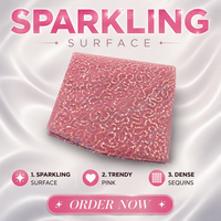 Tissu en velours brodé de paillettes multicolores brillantes de 3 mm, idéal pour la confection de vêtements de printemps et d'automne (vente en gros)