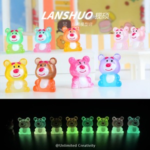 <b>Rainbow</b> <b>Candy</b> DIY Creative Studio Resin Bear Doll Colorful Cartoon Animal Keychain Pendant Home Decoration Artistic Craft - Product Image 1