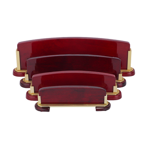<span class=keywords><strong>Plaque</strong></span> pour <span class=keywords><strong>bureau</strong></span> en bois de cerise brillant à personnaliser, 1 pièce, d'épaule, couleur or - Product Image 2