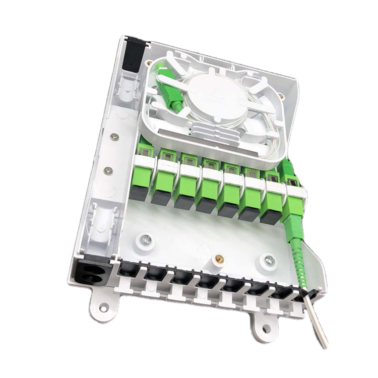 ABS FDB Fiber Distribution Box White 8 Port Fiber Termination Box
