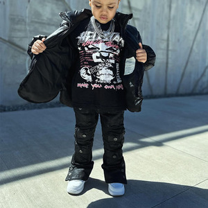 Giacca imbottitura invernale personalizzata per bambini giacca lucida calda da esterno con bolle e cerniera piumino giacca Bomber per bambini - Product Image 3